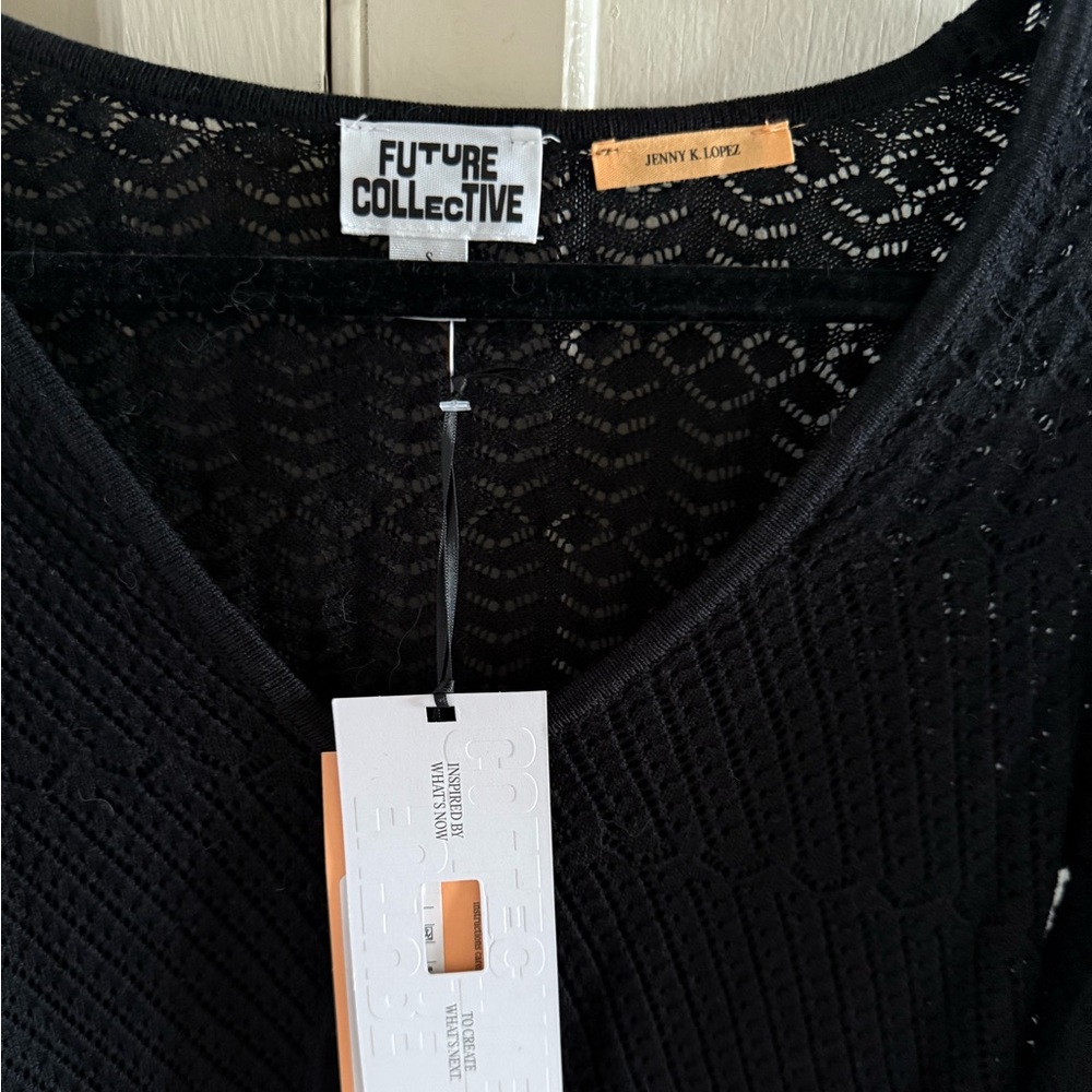 Future Collective Black Lace Top